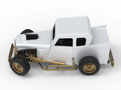 Dwarf car while turning Version 2 Scale 1 to 25 3D Print Model