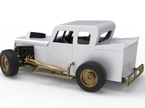 Dwarf car while turning Version 2 Scale 1 to 25 3D Print Model