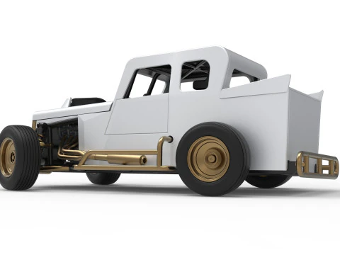 Dwarf car while turning Version 2 Scale 1 to 25 3D Print Model