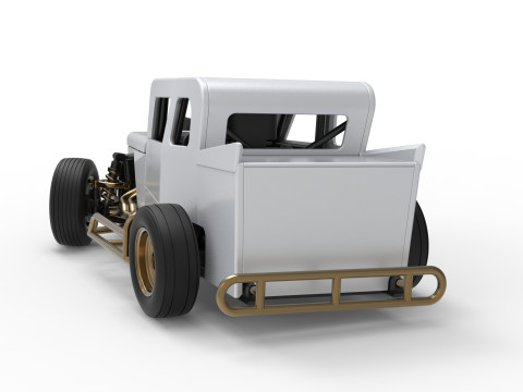 Dwarf car while turning Version 2 Scale 1 to 25 3D Print Model