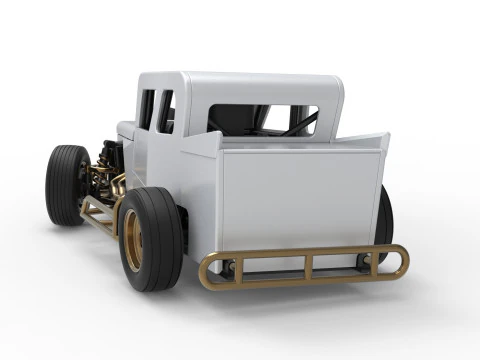 Dwarf car while turning Version 2 Scale 1 to 25 3D Print Model