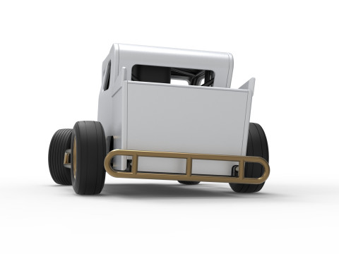 Dwarf car while turning Version 2 Scale 1 to 25 3D Print Model