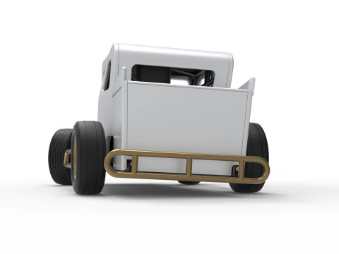 Dwarf car while turning Version 2 Scale 1 to 25 3D Print Model