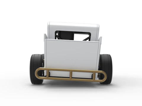 Dwarf car while turning Version 2 Scale 1 to 25 3D Print Model