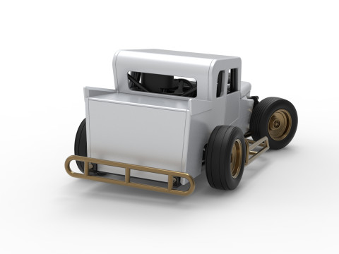 Dwarf car while turning Version 2 Scale 1 to 25 3D Print Model