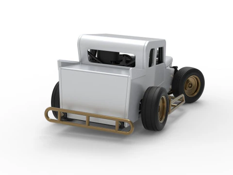 Dwarf car while turning Version 2 Scale 1 to 25 3D Print Model