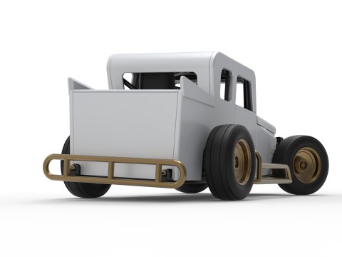 Dwarf car while turning Version 2 Scale 1 to 25 3D Print Model