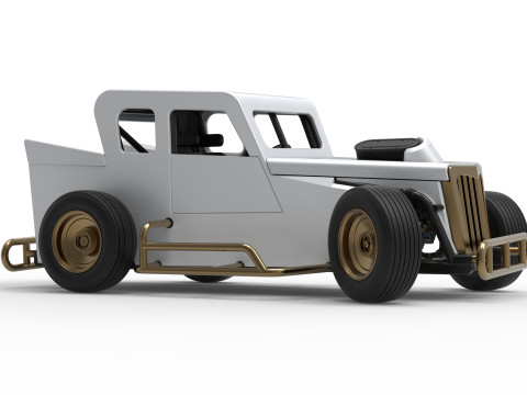 Dwarf car while turning Version 2 Scale 1 to 25 3D Print Model