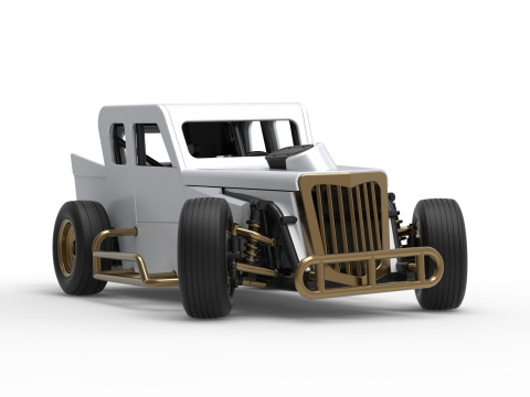 Dwarf car while turning Version 2 Scale 1 to 25 3D Print Model