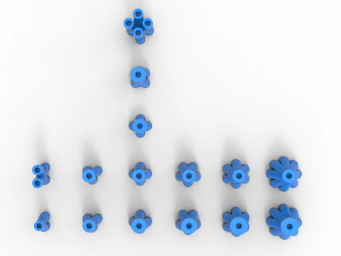 エキゾーストマージコレクター 設定スケール 1 ～ 25 3Dプリントモデル