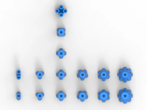 エキゾーストマージコレクター 設定スケール 1 ～ 25 3Dプリントモデル