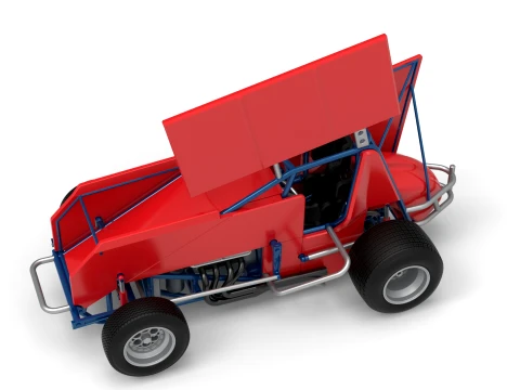 Winged Sprint car Version 2 Scale 1 to 25 3D Print Model