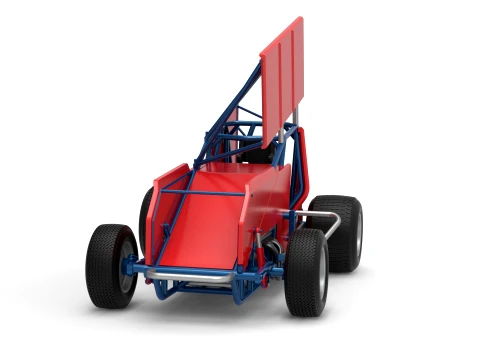 Winged Sprint car Version 2 Scale 1 to 25 3D Print Model