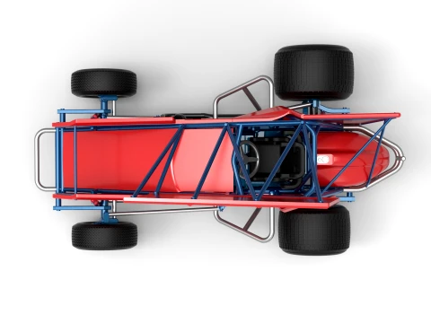 Winged Sprint car Version 2 Scale 1 to 25 3D Print Model
