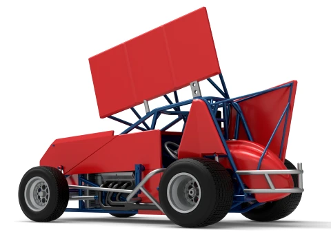 Winged Sprint car Version 2 Scale 1 to 25 3D Print Model