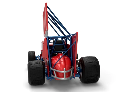 Winged Sprint car Version 2 Scale 1 to 25 3D Print Model