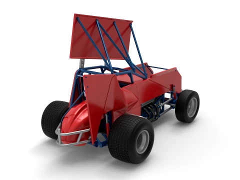 Winged Sprint car Version 2 Scale 1 to 25 3D Print Model