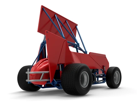 Winged Sprint car Version 2 Scale 1 to 25 3D Print Model