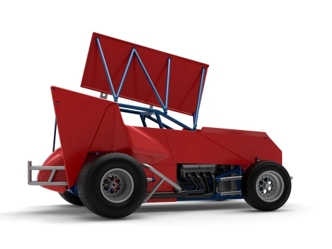 Winged Sprint car Version 2 Scale 1 to 25 3D Print Model