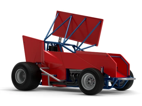 Winged Sprint car Version 2 Scale 1 to 25 3D Print Model