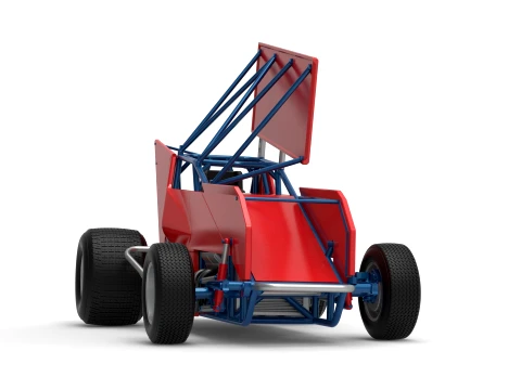 Winged Sprint car Version 2 Scale 1 to 25 3D Print Model