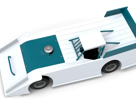 Wedge Dirt Late model Scale 1 to 25 3D Print Model