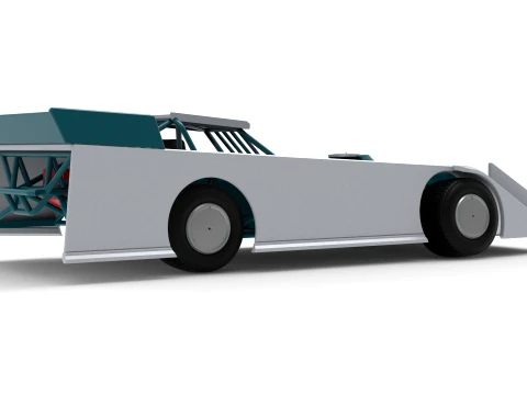 Wedge Dirt Late model Scale 1 to 25 3D Print Model