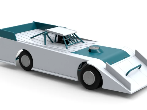 Wedge Dirt Late model Scale 1 to 25 3D Print Model
