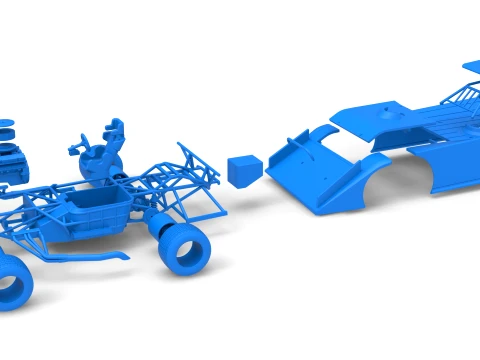 Wedge Dirt Late model Scale 1 to 25 3D Print Model