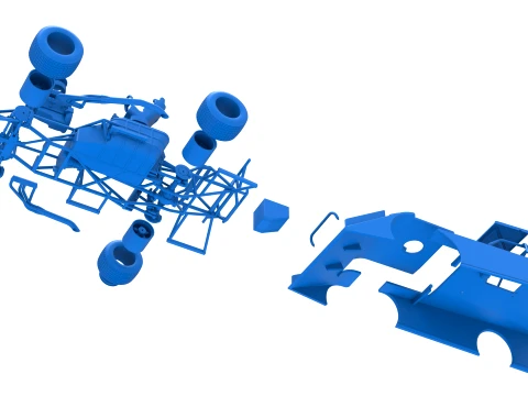 Wedge Dirt Late model Scale 1 to 25 3D Print Model