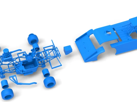 Wedge Dirt Late model Scale 1 to 25 3D Print Model