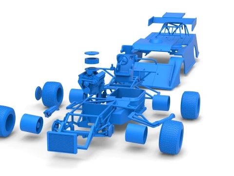 Wedge Dirt Late model Scale 1 to 25 3D Print Model