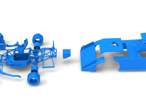 Wedge Dirt Late model Scale 1 to 25 3D Print Model