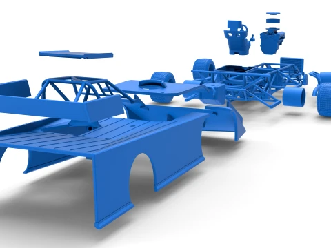 Wedge Dirt Late model Scale 1 to 25 3D Print Model