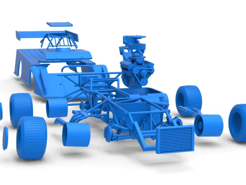 Wedge Dirt Late model Scale 1 to 25 3D Print Model