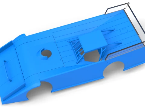 Shell of Wedge Dirt Late model Scale 1 to 25 3D Print Model