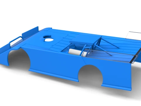 Shell of Wedge Dirt Late model Scale 1 to 25 3D Print Model
