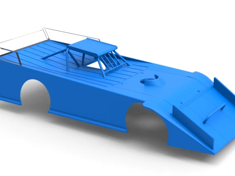Shell of Wedge Dirt Late model Scale 1 to 25 3D Print Model