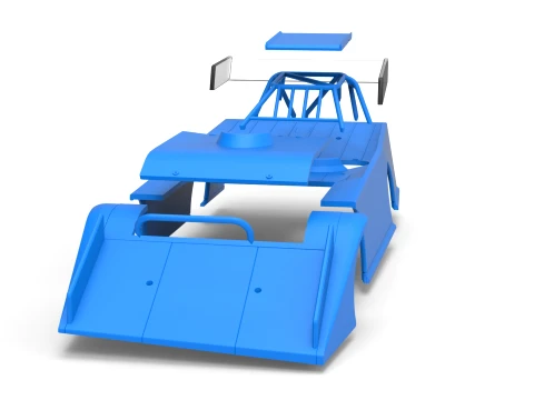 Shell of Wedge Dirt Late model Scale 1 to 25 3D Print Model