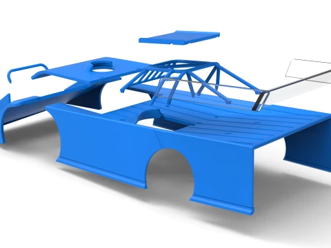 Shell of Wedge Dirt Late model Scale 1 to 25 3D Print Model