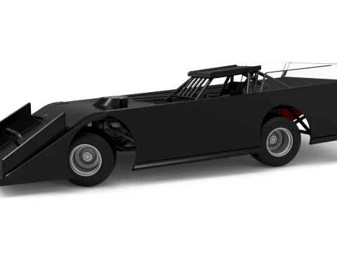 Wedge Dirt Late model while turning Scale 1 to 25 3D Print Model