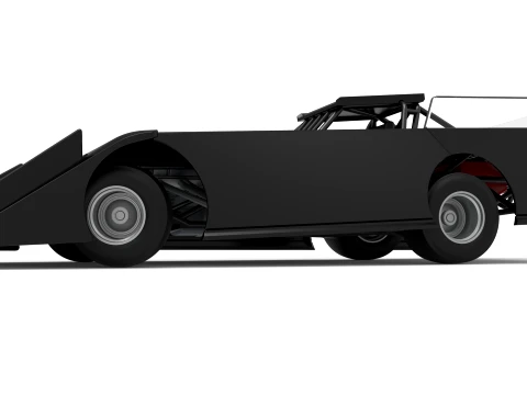 Wedge Dirt Late model while turning Scale 1 to 25 3D Print Model
