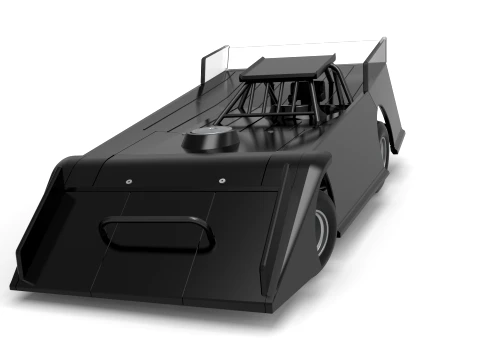 Wedge Dirt Late model while turning Scale 1 to 25 3D Print Model