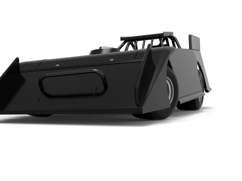 Wedge Dirt Late model while turning Scale 1 to 25 3D Print Model