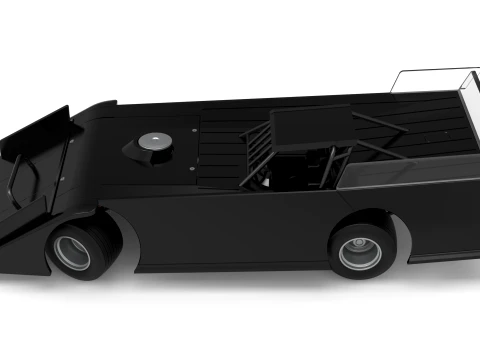Wedge Dirt Late model while turning Scale 1 to 25 3D Print Model