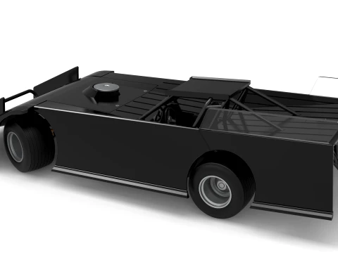 Wedge Dirt Late model while turning Scale 1 to 25 3D Print Model