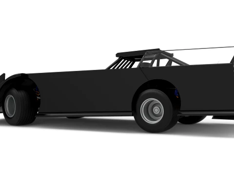 Wedge Dirt Late model while turning Scale 1 to 25 3D Print Model
