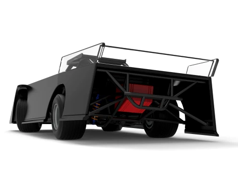 Wedge Dirt Late model while turning Scale 1 to 25 3D Print Model