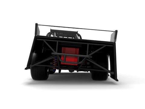 Wedge Dirt Late model while turning Scale 1 to 25 3D Print Model