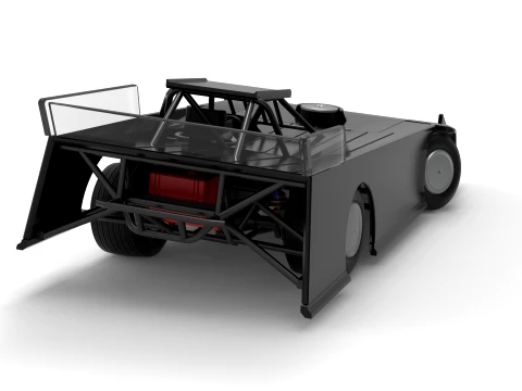 Wedge Dirt Late model while turning Scale 1 to 25 3D Print Model